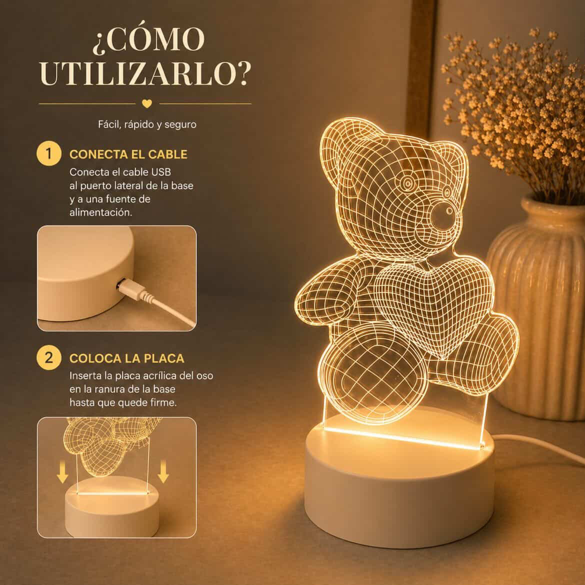Bear-shaped LED lamp